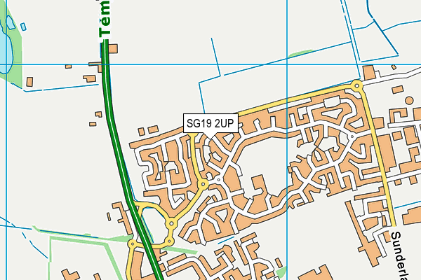 SG19 2UP map - OS VectorMap District (Ordnance Survey)