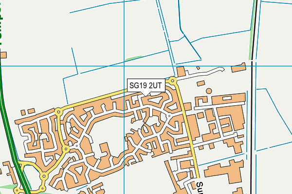 SG19 2UT map - OS VectorMap District (Ordnance Survey)