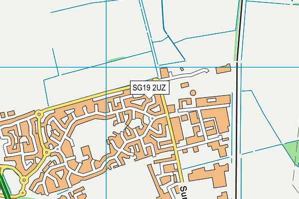 SG19 2UZ map - OS VectorMap District (Ordnance Survey)