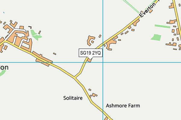 SG19 2YQ map - OS VectorMap District (Ordnance Survey)