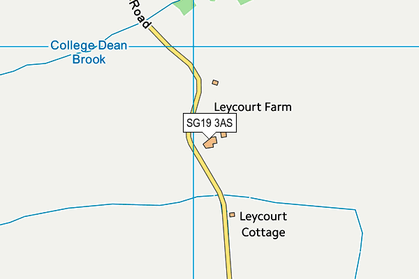 SG19 3AS map - OS VectorMap District (Ordnance Survey)