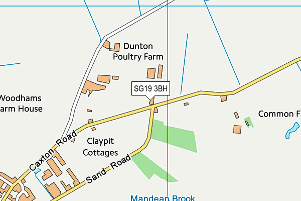 SG19 3BH map - OS VectorMap District (Ordnance Survey)