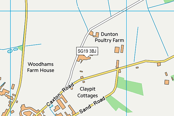 SG19 3BJ map - OS VectorMap District (Ordnance Survey)