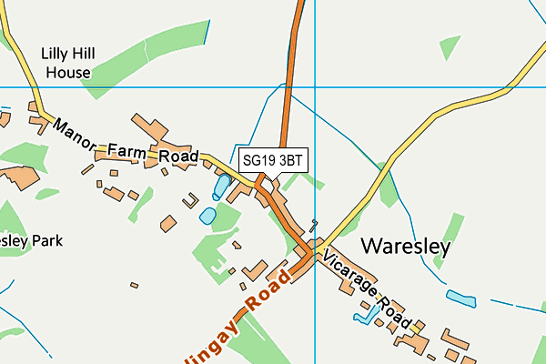 SG19 3BT map - OS VectorMap District (Ordnance Survey)