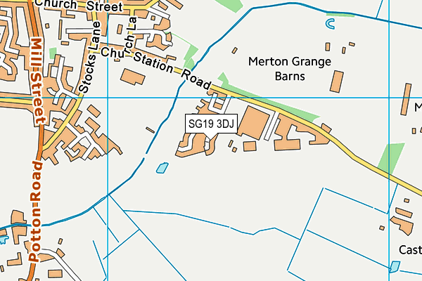 SG19 3DJ map - OS VectorMap District (Ordnance Survey)