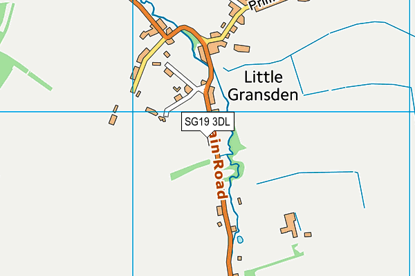 SG19 3DL map - OS VectorMap District (Ordnance Survey)