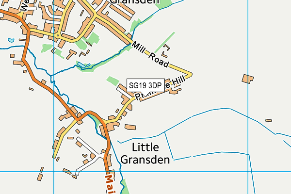 SG19 3DP map - OS VectorMap District (Ordnance Survey)