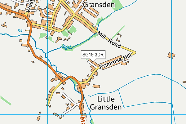 SG19 3DR map - OS VectorMap District (Ordnance Survey)