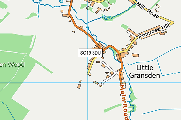 SG19 3DU map - OS VectorMap District (Ordnance Survey)