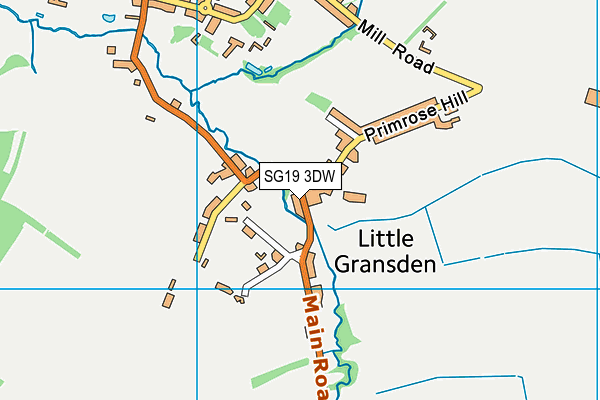 SG19 3DW map - OS VectorMap District (Ordnance Survey)