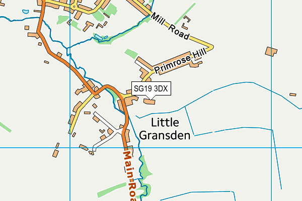 SG19 3DX map - OS VectorMap District (Ordnance Survey)