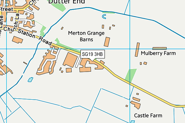 SG19 3HB map - OS VectorMap District (Ordnance Survey)