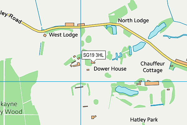 SG19 3HL map - OS VectorMap District (Ordnance Survey)