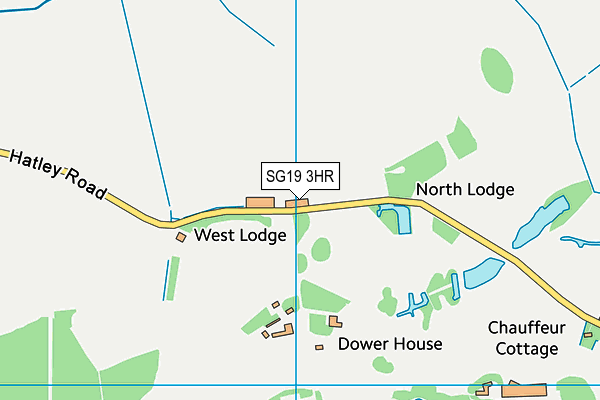 SG19 3HR map - OS VectorMap District (Ordnance Survey)