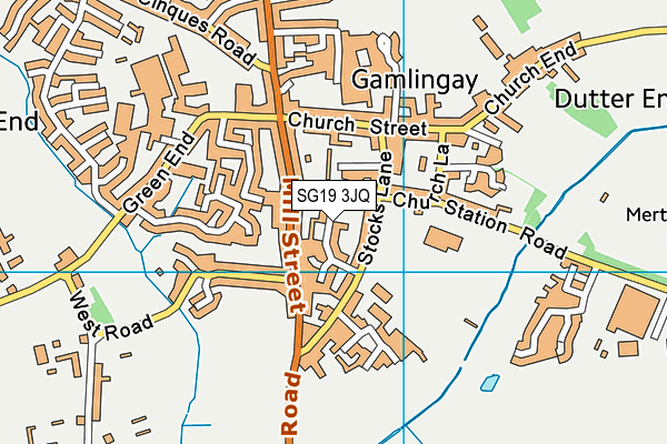 SG19 3JQ map - OS VectorMap District (Ordnance Survey)