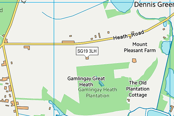 SG19 3LH map - OS VectorMap District (Ordnance Survey)