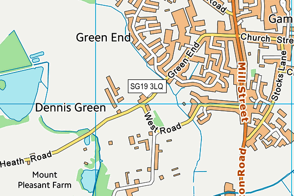 SG19 3LQ map - OS VectorMap District (Ordnance Survey)