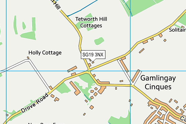 SG19 3NX map - OS VectorMap District (Ordnance Survey)