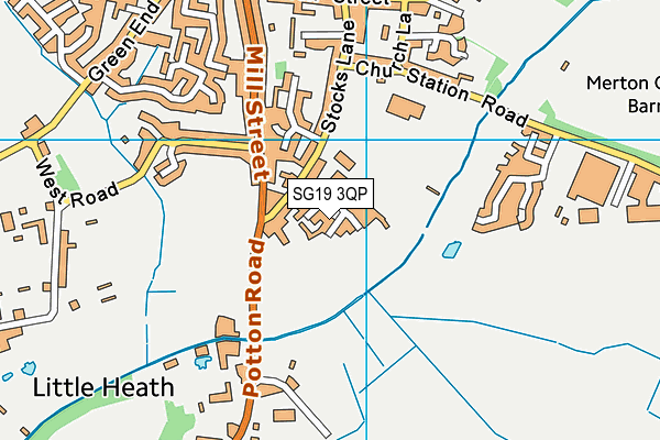 SG19 3QP map - OS VectorMap District (Ordnance Survey)
