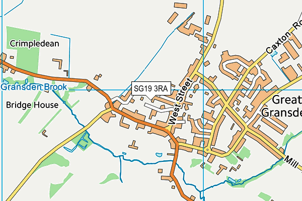 SG19 3RA map - OS VectorMap District (Ordnance Survey)
