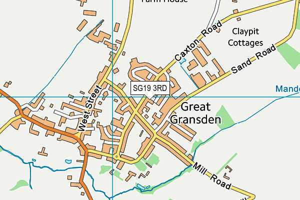 SG19 3RD map - OS VectorMap District (Ordnance Survey)