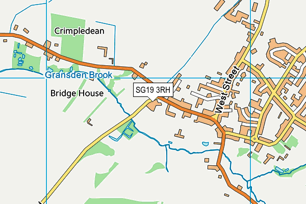 SG19 3RH map - OS VectorMap District (Ordnance Survey)