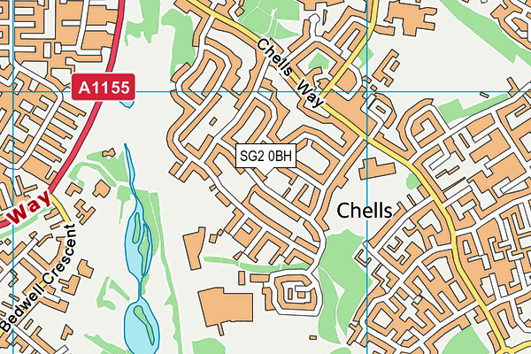 SG2 0BH map - OS VectorMap District (Ordnance Survey)