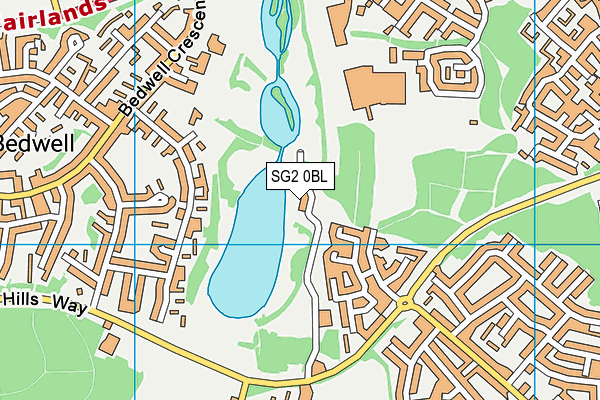 SG2 0BL map - OS VectorMap District (Ordnance Survey)