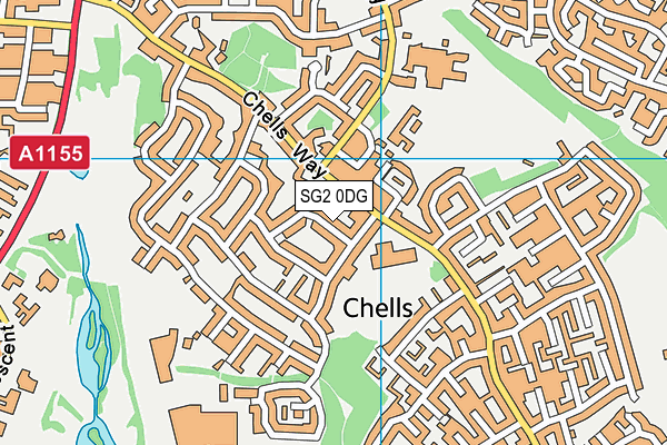 SG2 0DG map - OS VectorMap District (Ordnance Survey)