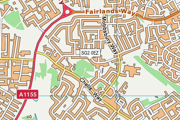 SG2 0EZ map - OS VectorMap District (Ordnance Survey)