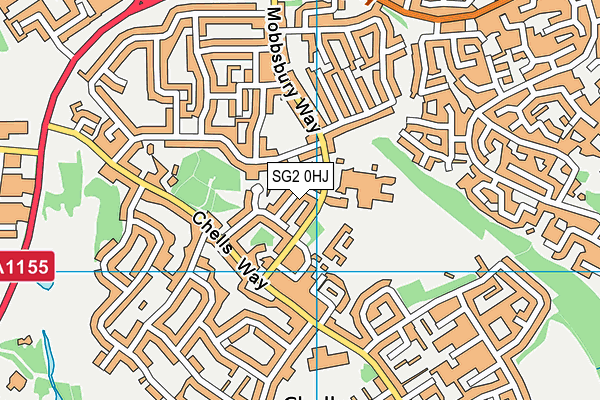 SG2 0HJ map - OS VectorMap District (Ordnance Survey)