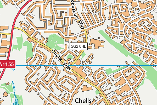 SG2 0HL map - OS VectorMap District (Ordnance Survey)