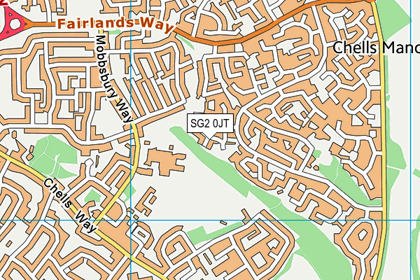 SG2 0JT map - OS VectorMap District (Ordnance Survey)