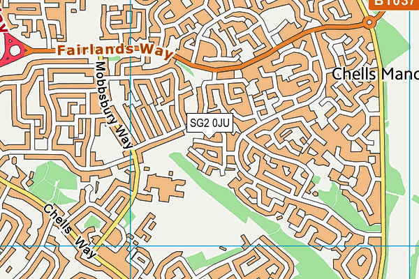 SG2 0JU map - OS VectorMap District (Ordnance Survey)