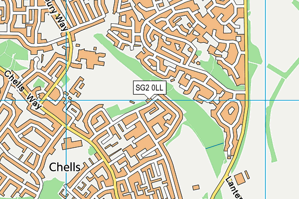SG2 0LL map - OS VectorMap District (Ordnance Survey)