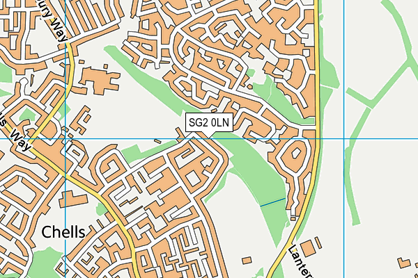 SG2 0LN map - OS VectorMap District (Ordnance Survey)