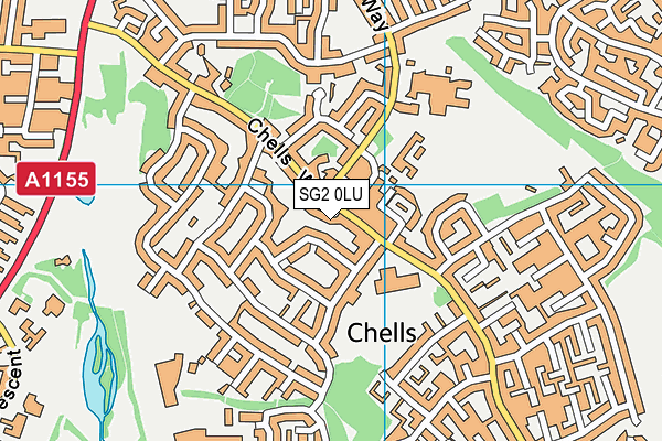 SG2 0LU map - OS VectorMap District (Ordnance Survey)