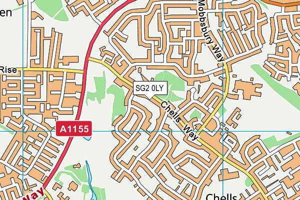 SG2 0LY map - OS VectorMap District (Ordnance Survey)