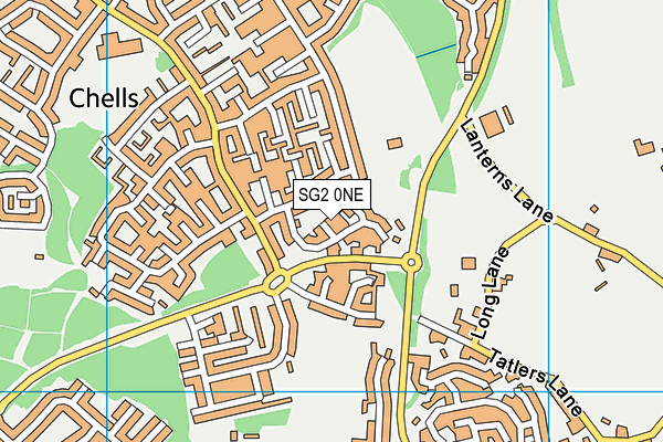 SG2 0NE map - OS VectorMap District (Ordnance Survey)