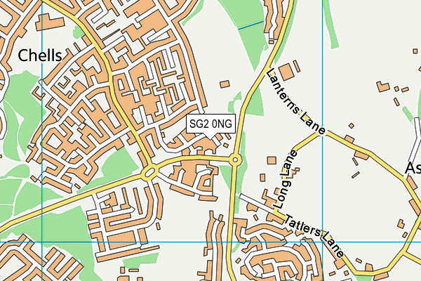 SG2 0NG map - OS VectorMap District (Ordnance Survey)