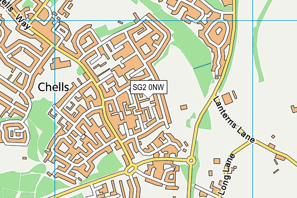 SG2 0NW map - OS VectorMap District (Ordnance Survey)