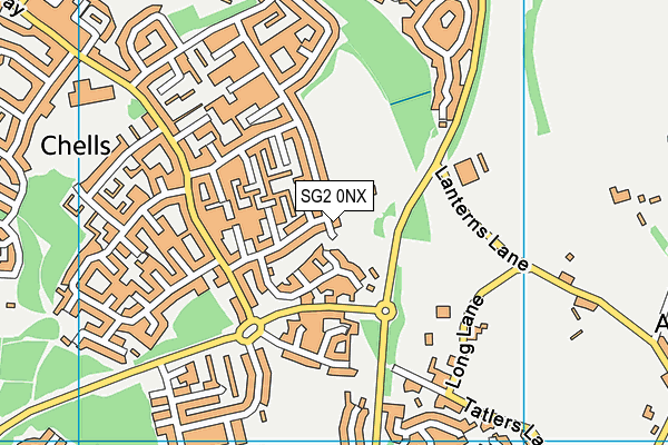 SG2 0NX map - OS VectorMap District (Ordnance Survey)