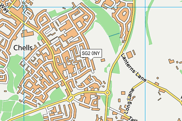 Chells Park map (SG2 0NY) - OS VectorMap District (Ordnance Survey)