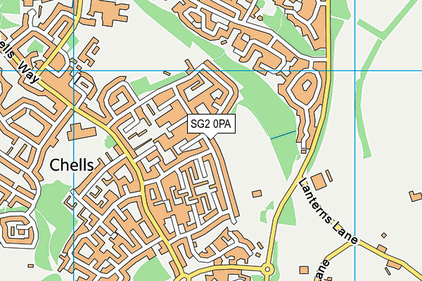 SG2 0PA map - OS VectorMap District (Ordnance Survey)