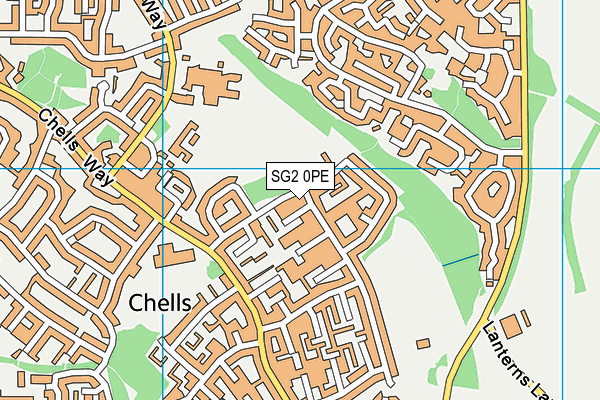 SG2 0PE map - OS VectorMap District (Ordnance Survey)