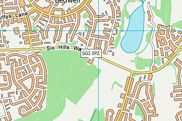 SG2 0PZ map - OS VectorMap District (Ordnance Survey)