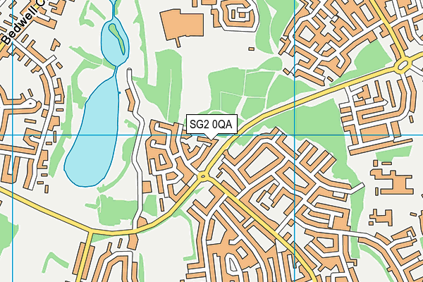SG2 0QA map - OS VectorMap District (Ordnance Survey)