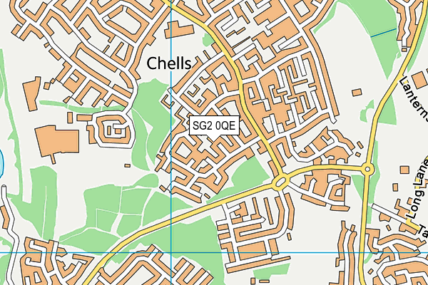 SG2 0QE map - OS VectorMap District (Ordnance Survey)