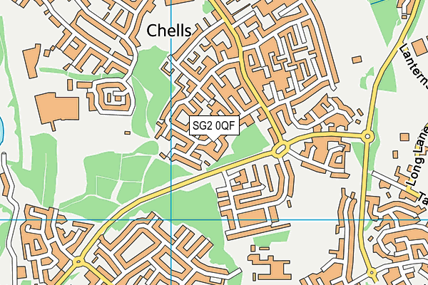 SG2 0QF map - OS VectorMap District (Ordnance Survey)