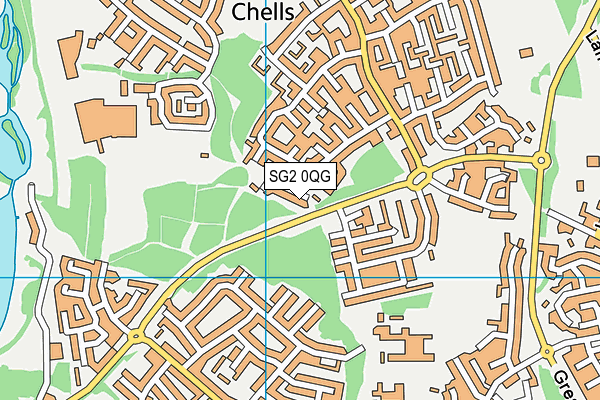 SG2 0QG map - OS VectorMap District (Ordnance Survey)